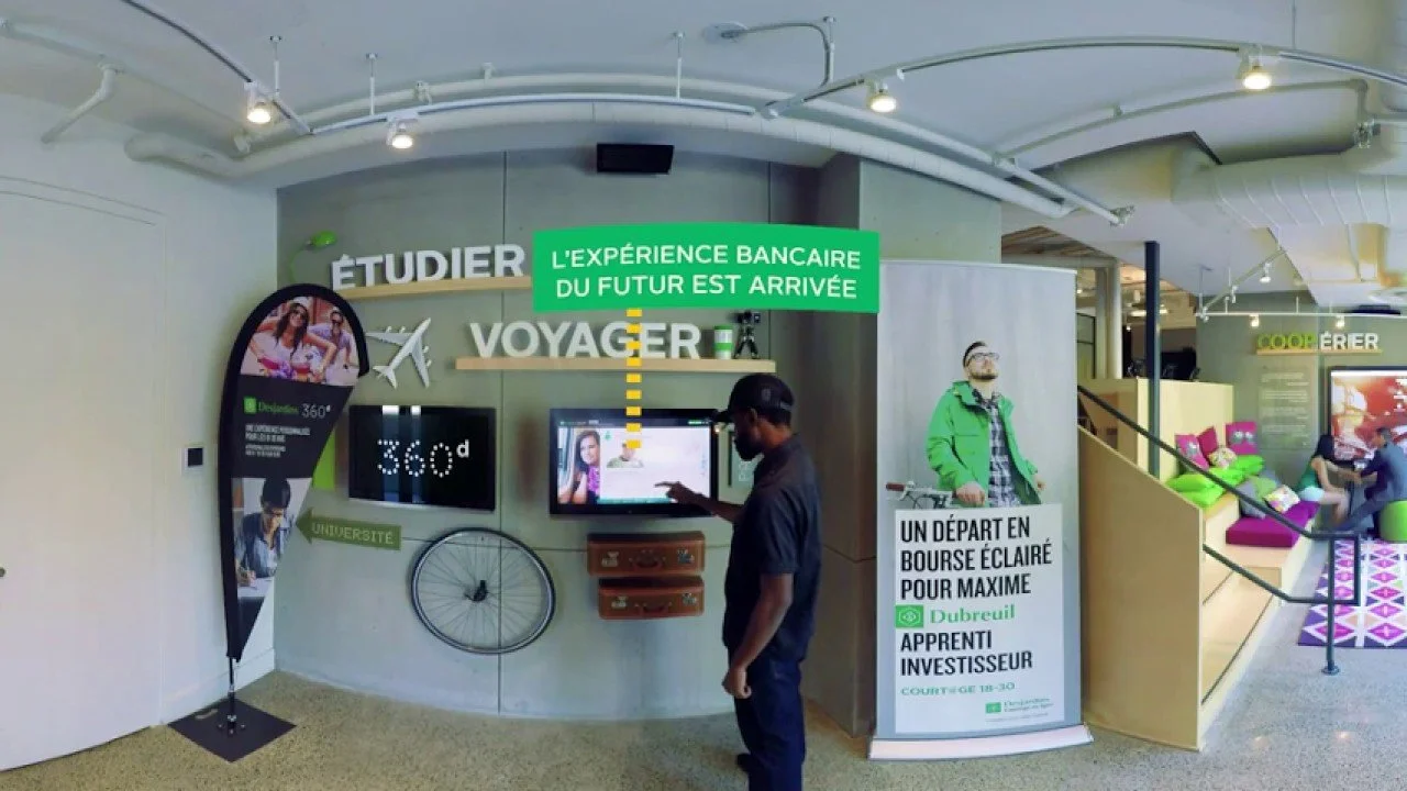 In-venue immersive AR experience deployed in a Desjardins branch